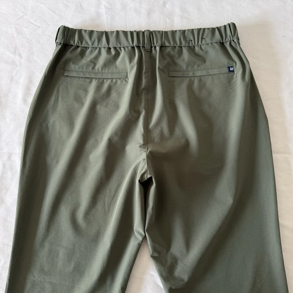 Mizzen + Main Helmsman Pants Mens 34x30 Performance Chino Tech Golf Office Green